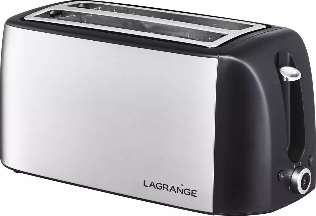 Grille pain LAGRANGE 2 fentes 1400W Inox 519010
