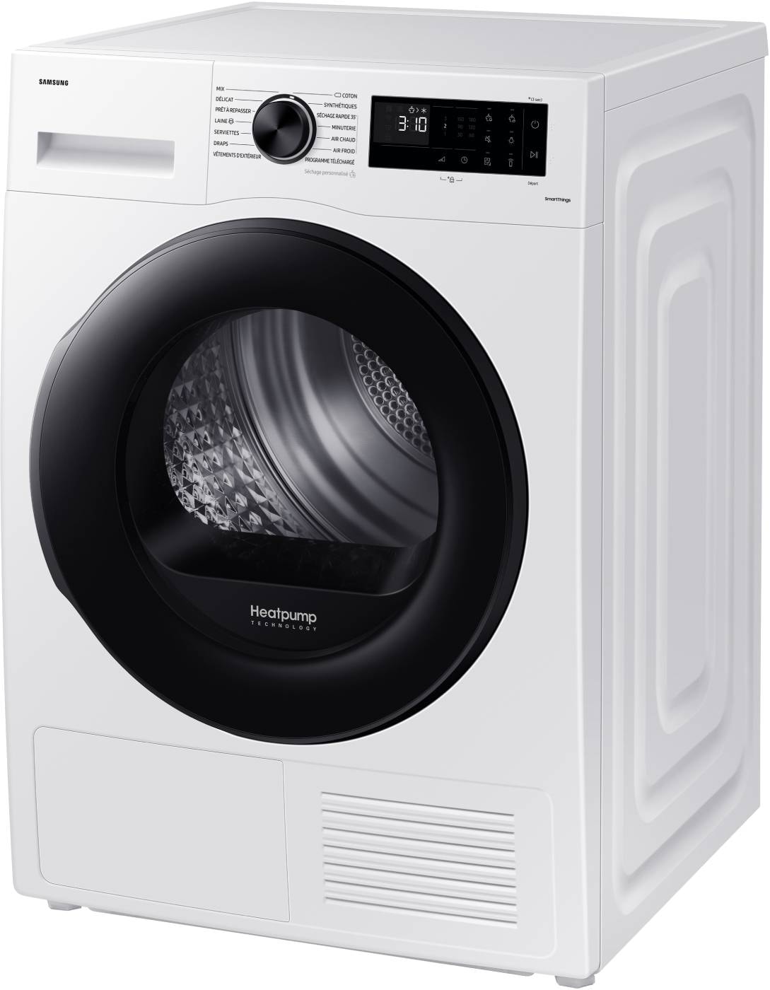 Sèche-linge pompe à chaleur SAMSUNG Moteur Digital Inverter, 8Kg, Blanc - DV80CGC0B0AE