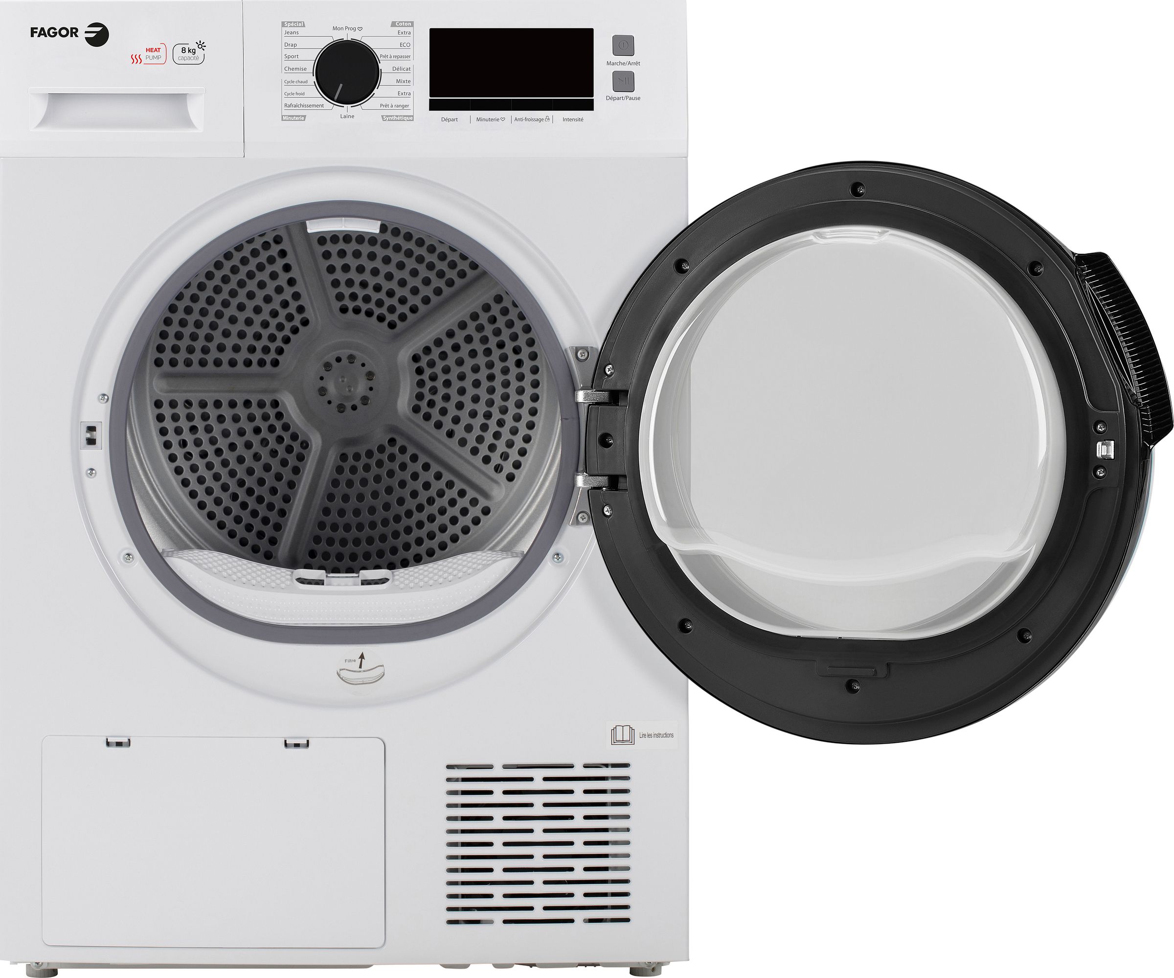 Sèche-linge pompe à chaleur FAGOR 8kg Blanc - FSLP08A2/1