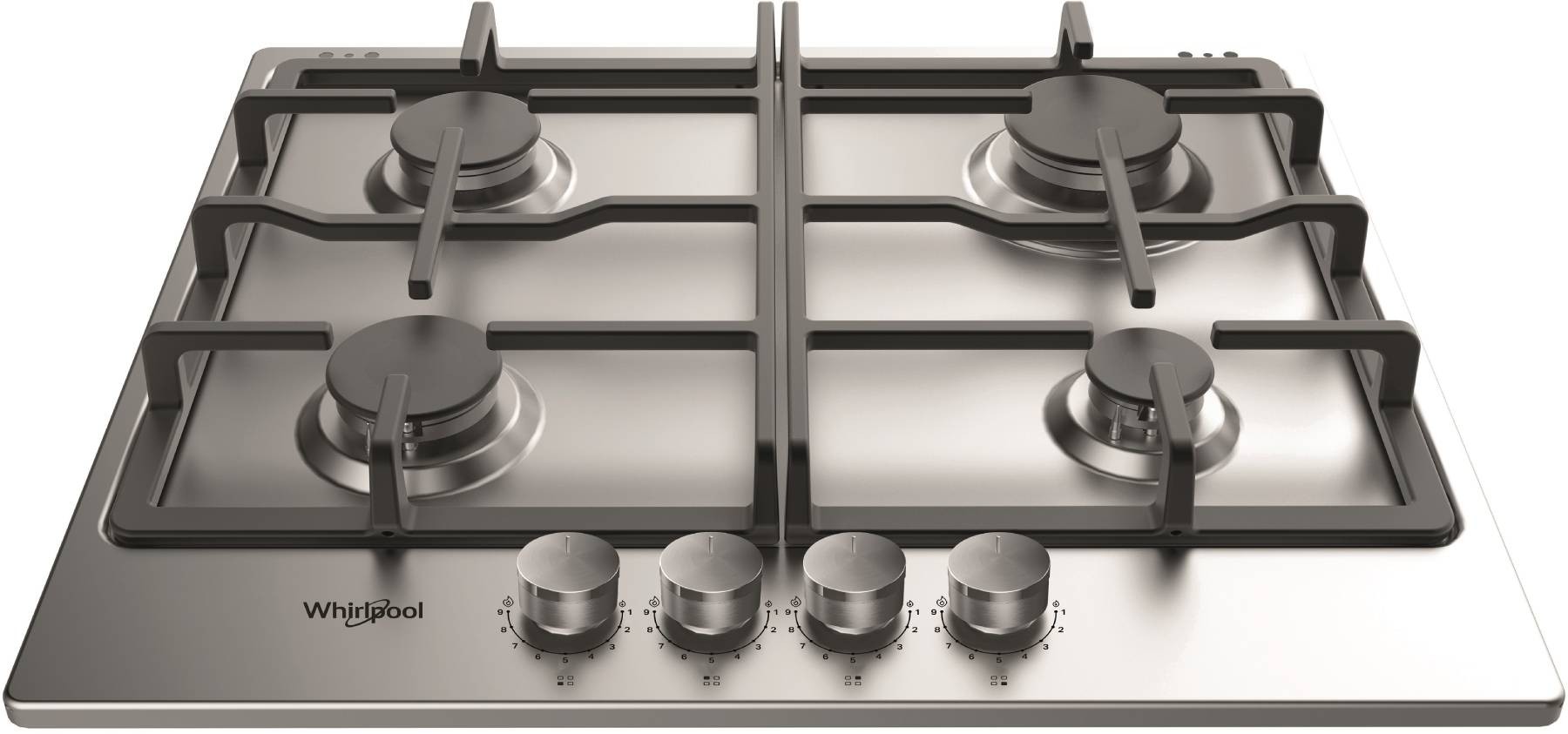Plaque gaz WHIRLPOOL 4 Foyers 58cm 7800W Inox - TGML660IX