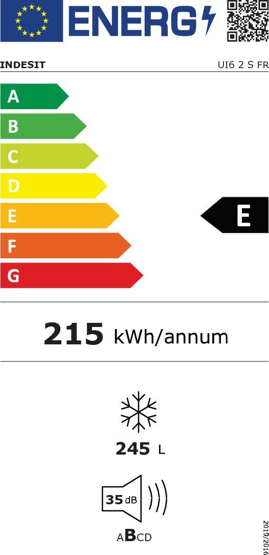 Congélateur armoire INDESIT 245L Froid statique Noir - UI62SFR