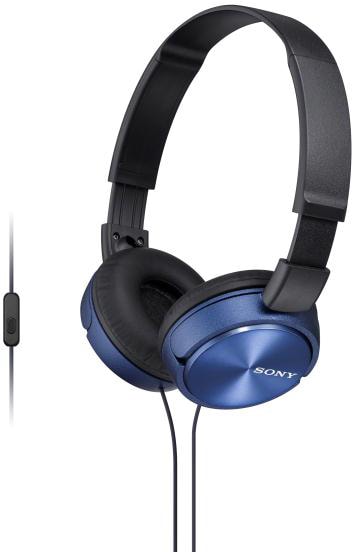 Casque audio arceau SONY Filaire Micro Pliable Bleu MDRZX310APL