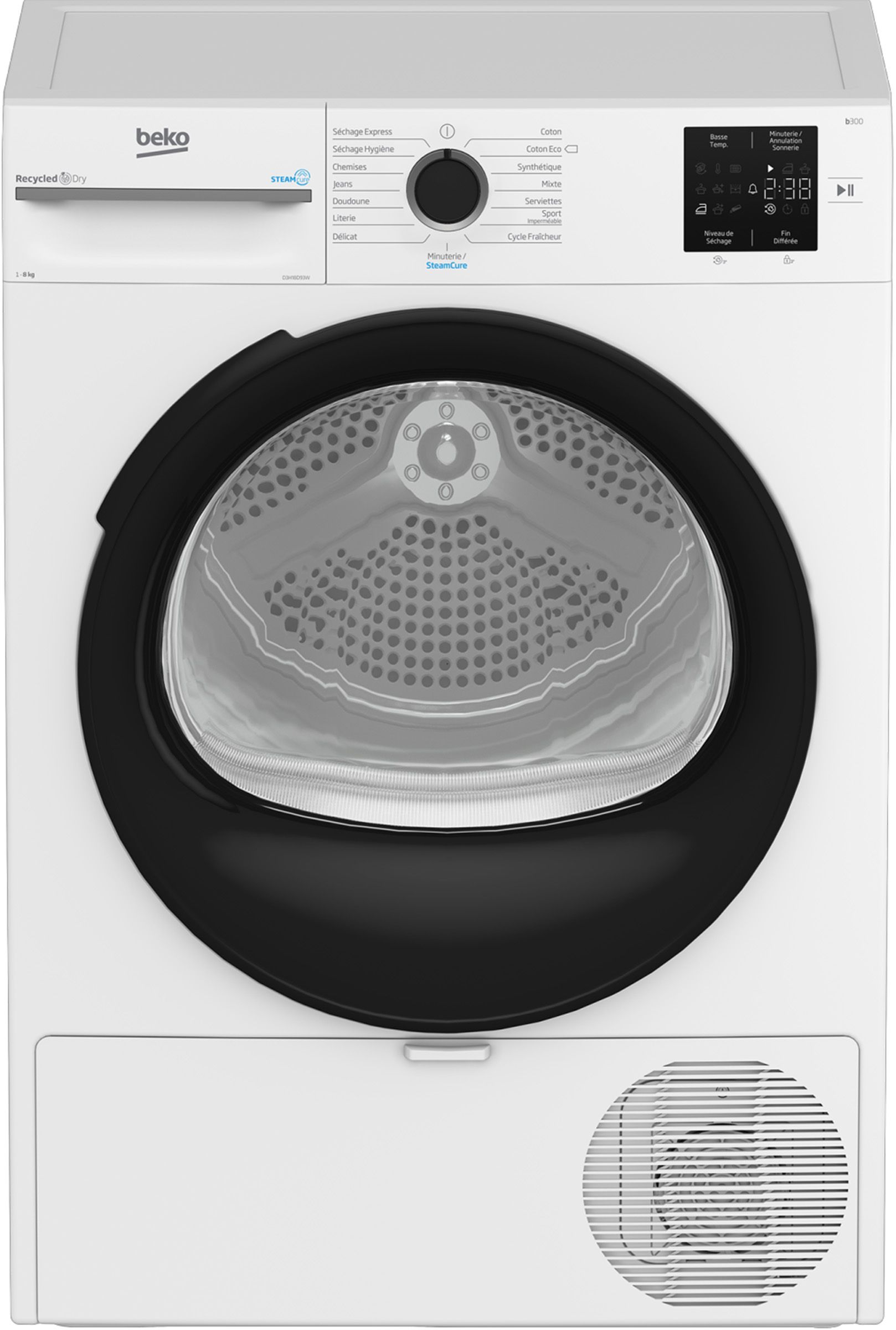 Sèche-linge pompe à chaleur BEKO  D3H18D93W