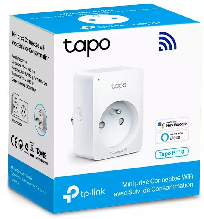 Répéteur Wifi TP-LINK Prise gigogne Suivi conso Commande vocale - TAPOP110