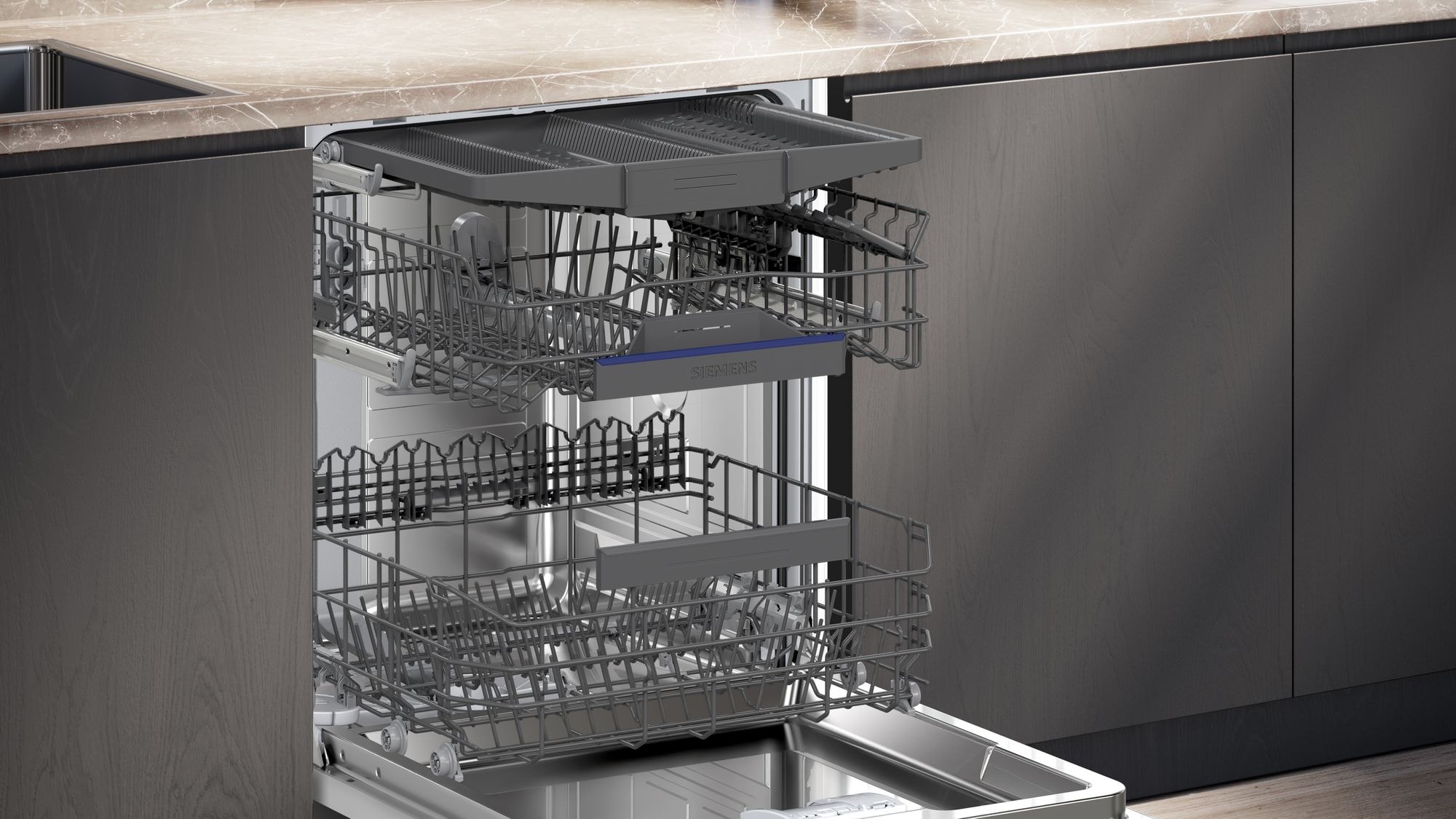 Lave vaisselle tout integrable 60 cm SIEMENS Connecté 14 couverts 42dB Inox - SN73HX16CE