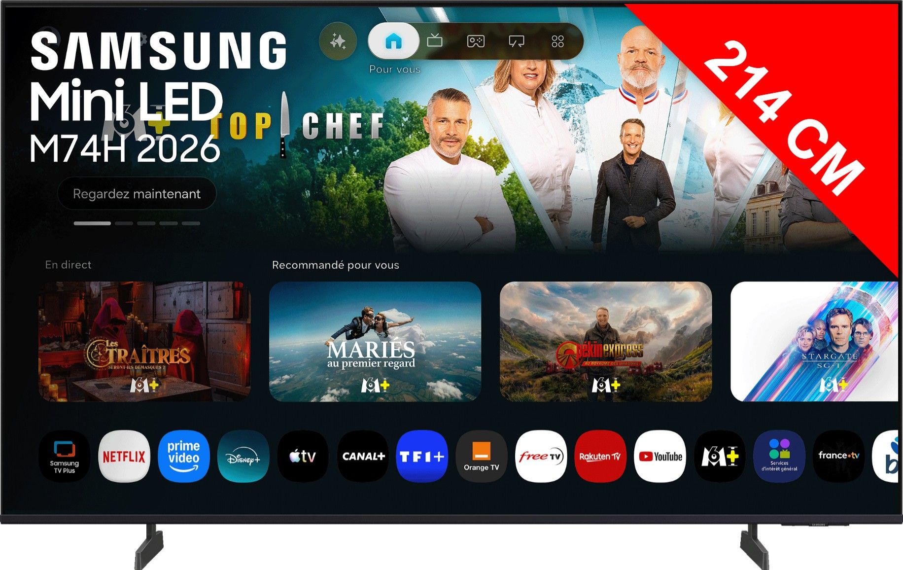 TV Mini LED 4K 214 cm SAMSUNG 85" 60Hz Noir TU85M74H