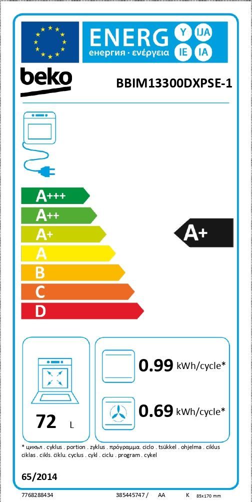 Four encastrable pyrolyse BEKO  - BBIM13300DXPSE-1C