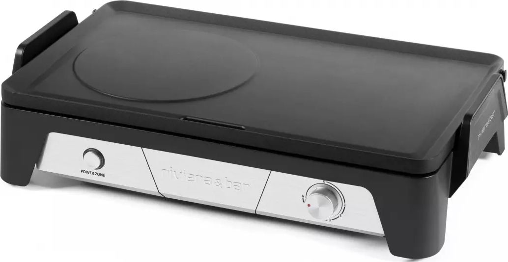 Plancha RIVIERA & BAR 50x30cm 8 personnes Fonte aluminium Noir QPL450