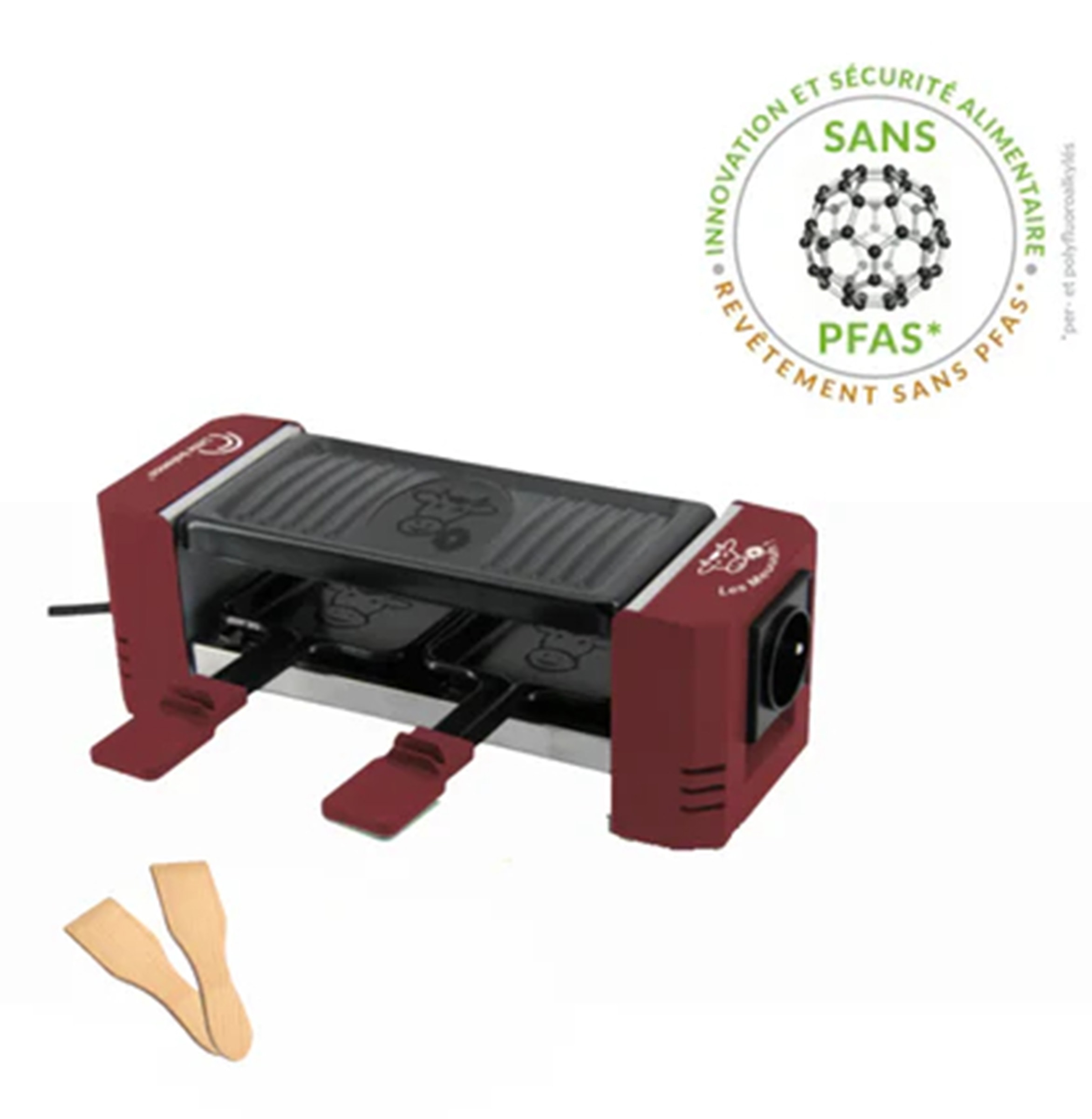 Raclette Multifonction LITTLE BALANCE 2 personnes 320W Rouge - 8950