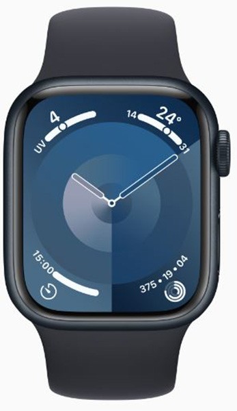 APPLE Montre connectée Watch Série 9 GPS + Cellular 45mm Aluminium Noire - WATCH9-MRMC3QF