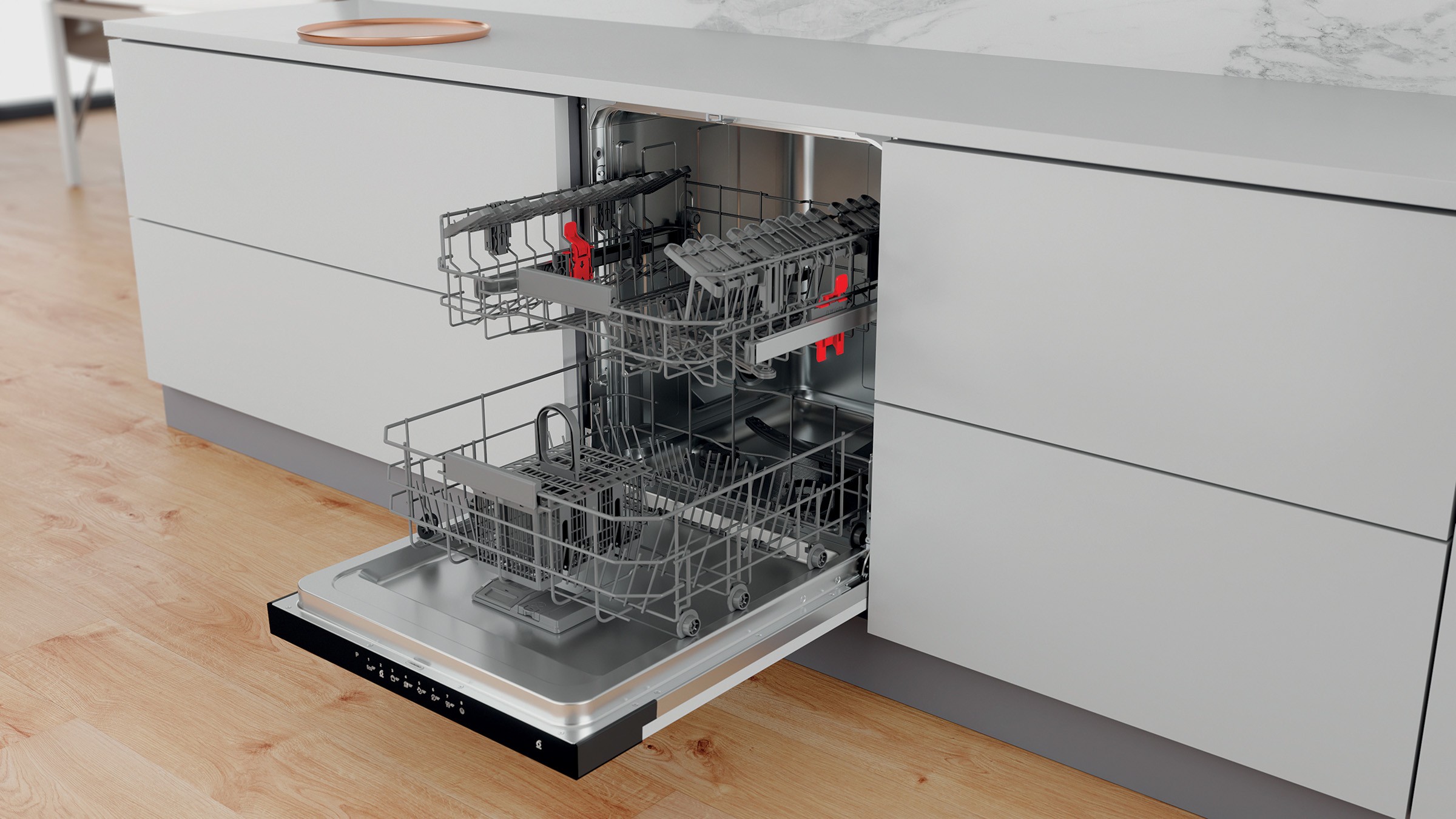 Lave vaisselle integrable 60 cm WHIRLPOOL 8 programmes 14 couverts 46dB - WBC3C26B Lave vaisselle integrable 60 cm WHIRLPOOL 8 programmes 14 couverts 46dB - WBC3C26B