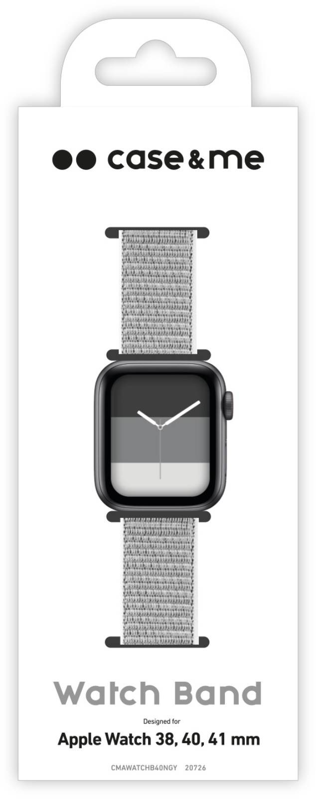 Bracelet connecté SBS  Apple Watch 38/40/41 mm avec fermeture velcro - BRA-WATCHVELGRIS3841