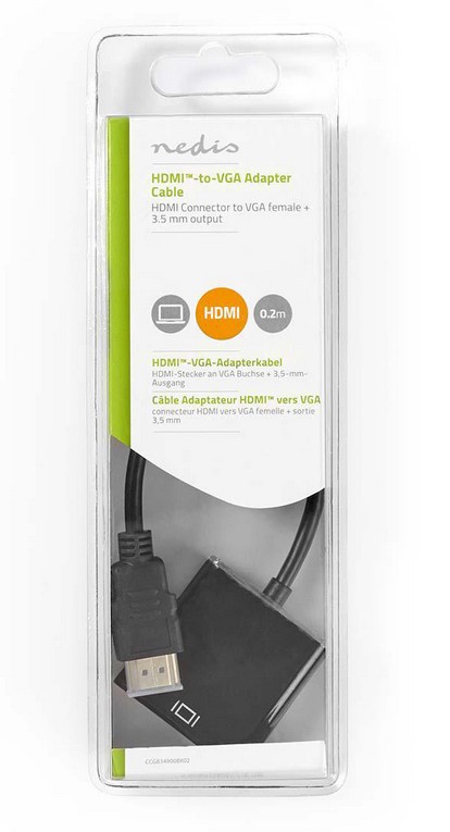 NEDIS Adaptateur HDMI / VGA CCGB34900BK02
