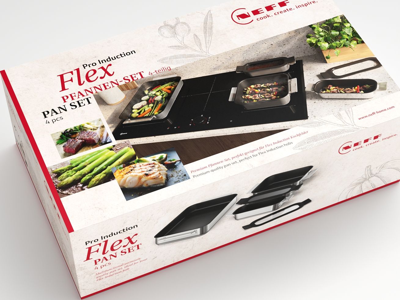 Ensemble de plats NEFF Induction 4 pièces Inox - Z9404FF0