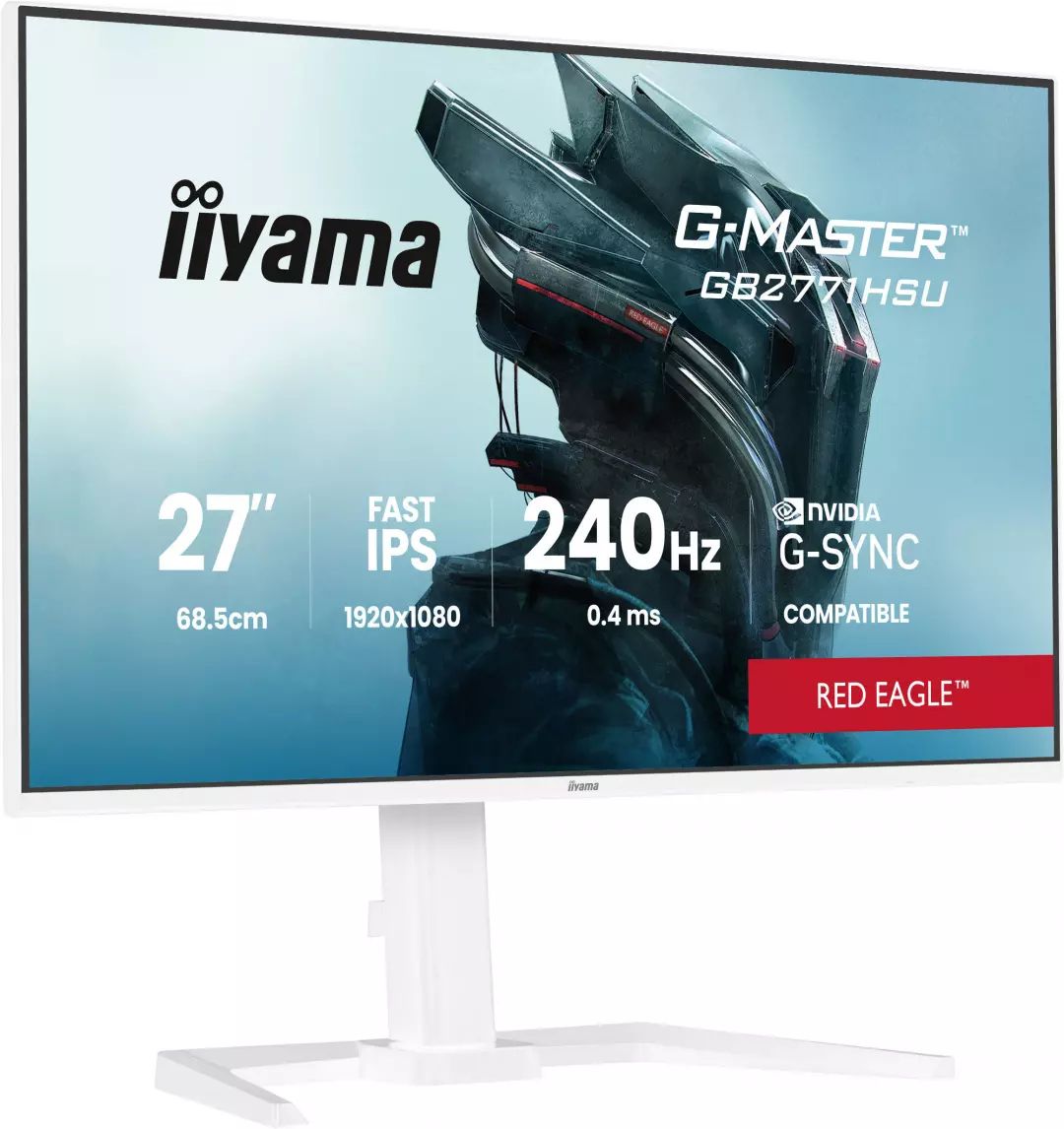 Ecran 27 pouces Full HD IIYAMA IPS HDMI DisplayPort USB Blanc - GB2771HSU-W1