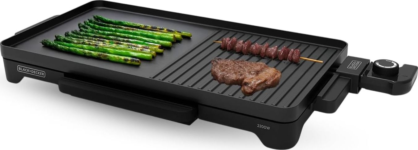 Grill / plancha BLACK & DECKER 49x27cm Antiadhésif Noir BXGD2200E