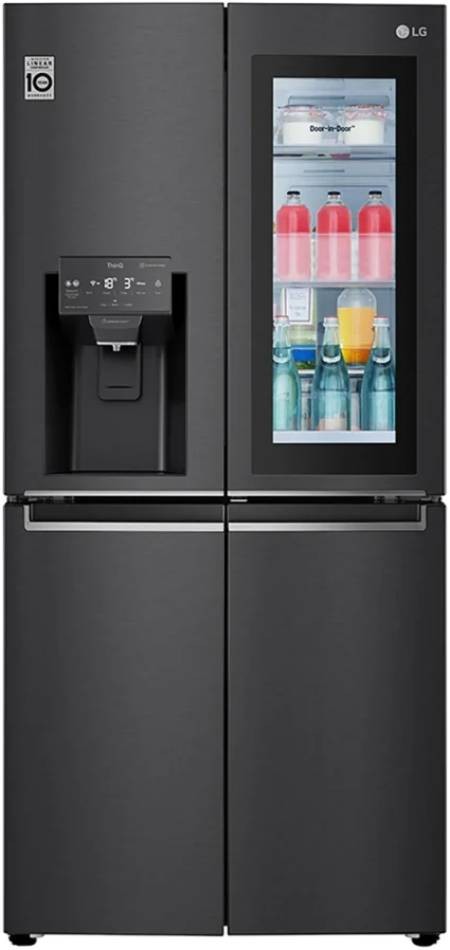 Réfrigérateur 4 portes LG InstaView Door-in-Door 508L Noir - GMX844MC6F Réfrigérateur 4 portes LG InstaView Door-in-Door 508L Noir - GMX844MC6F