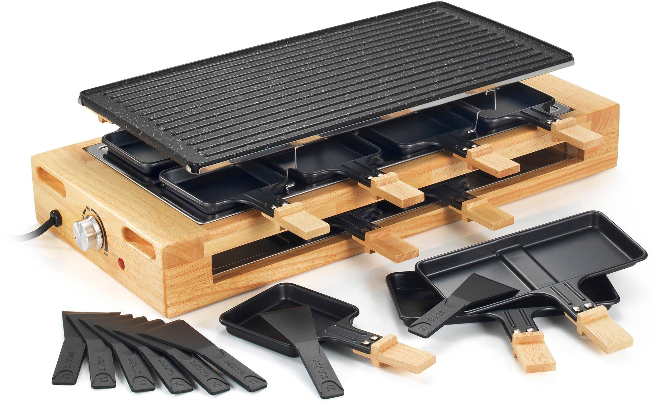 Raclette Multifonction KITCHEN CHEF  - KCWOOD8MAXI