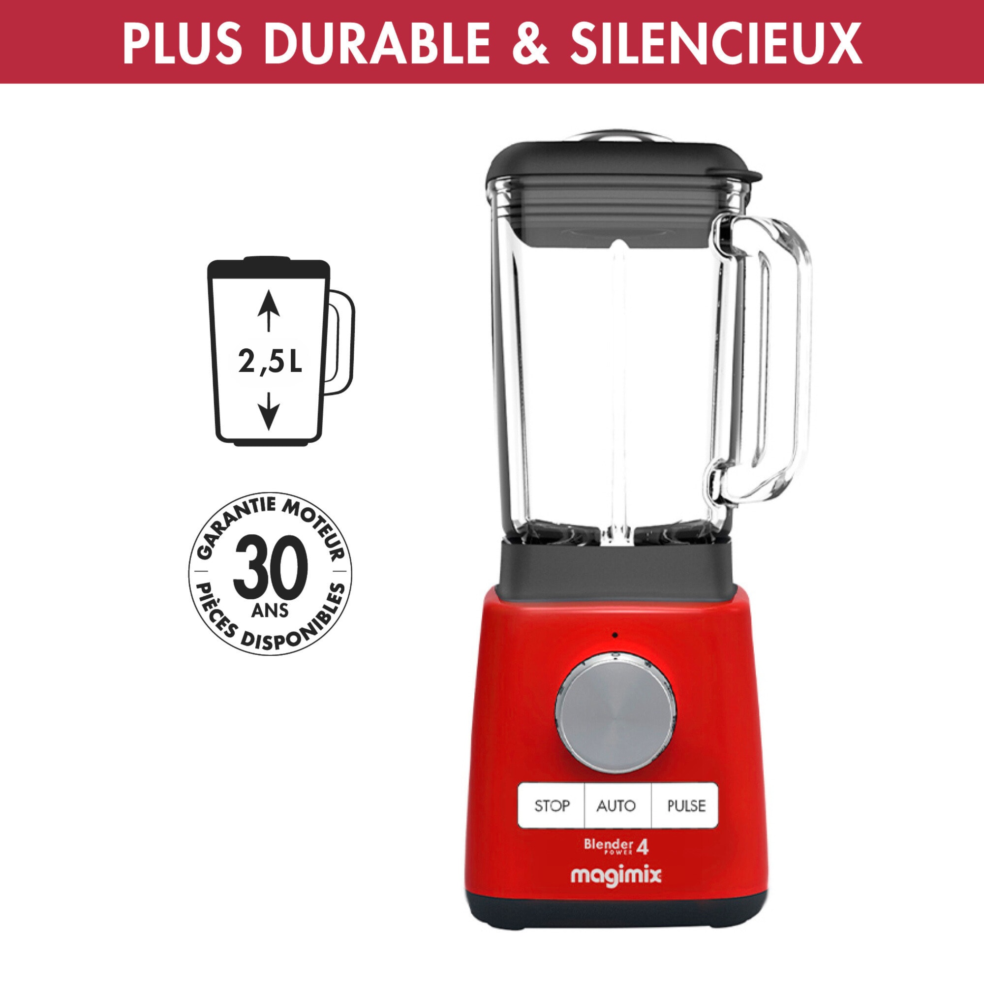 Blender MAGIMIX , 1300W, 1.6L, Rouge - 11629 Blender MAGIMIX , 1300W, 1.6L, Rouge - 11629