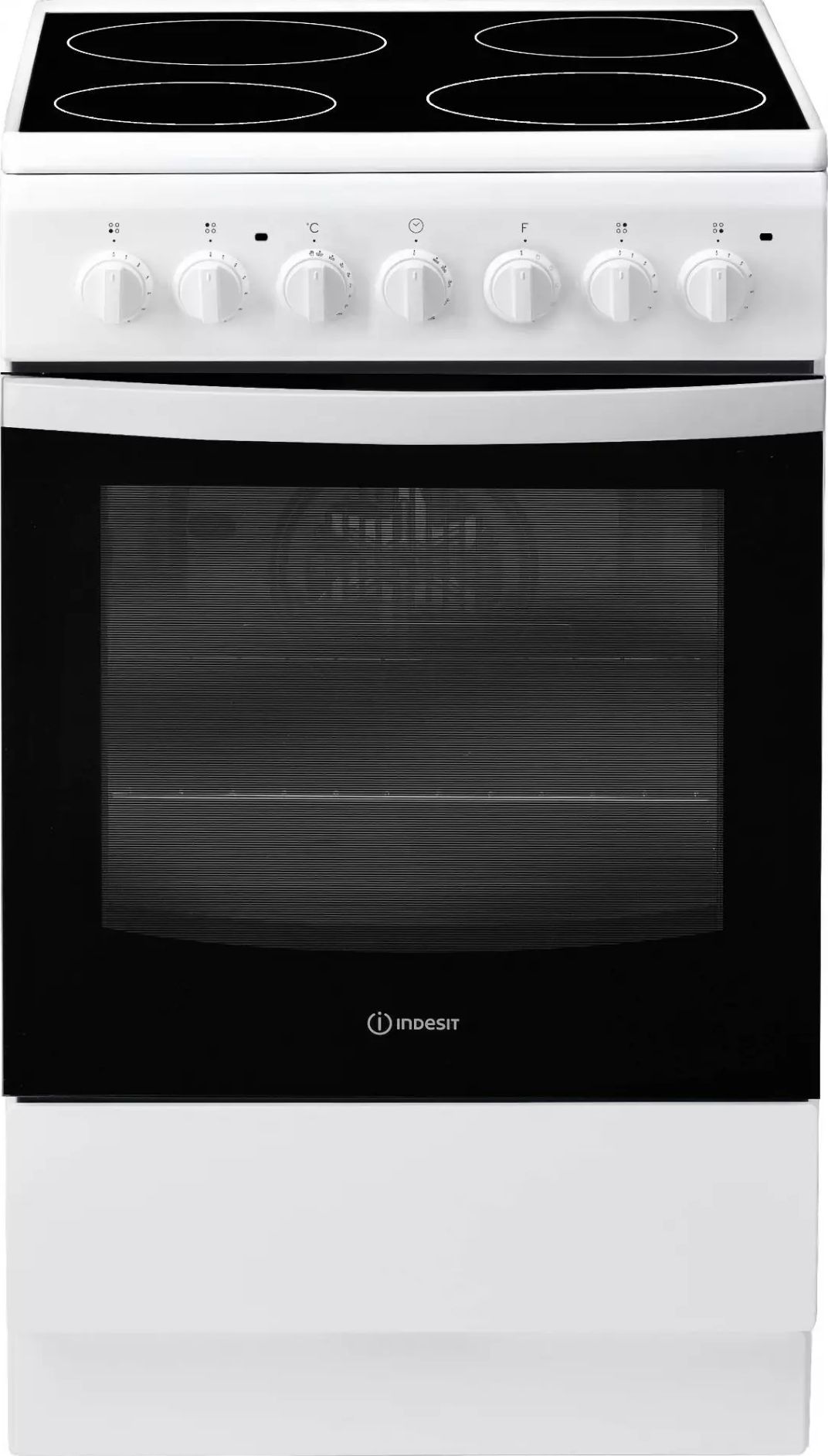 Cuisiniere vitroceramique INDESIT 4 Foyers 50 cm Blanc IS5V5PCWFR