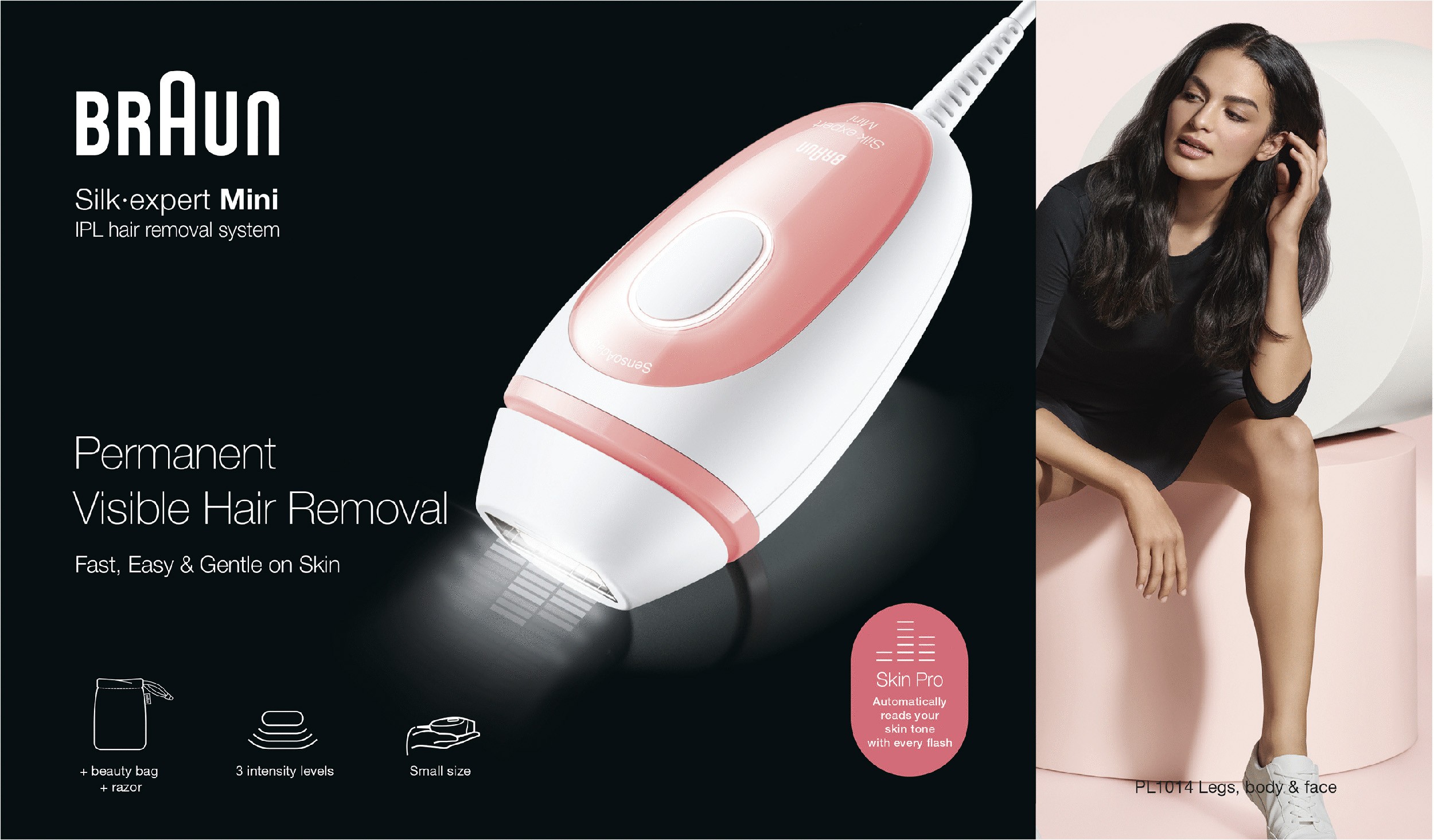 Epilateur lumière pulsée BRAUN Silk expert Mini - IPL1014