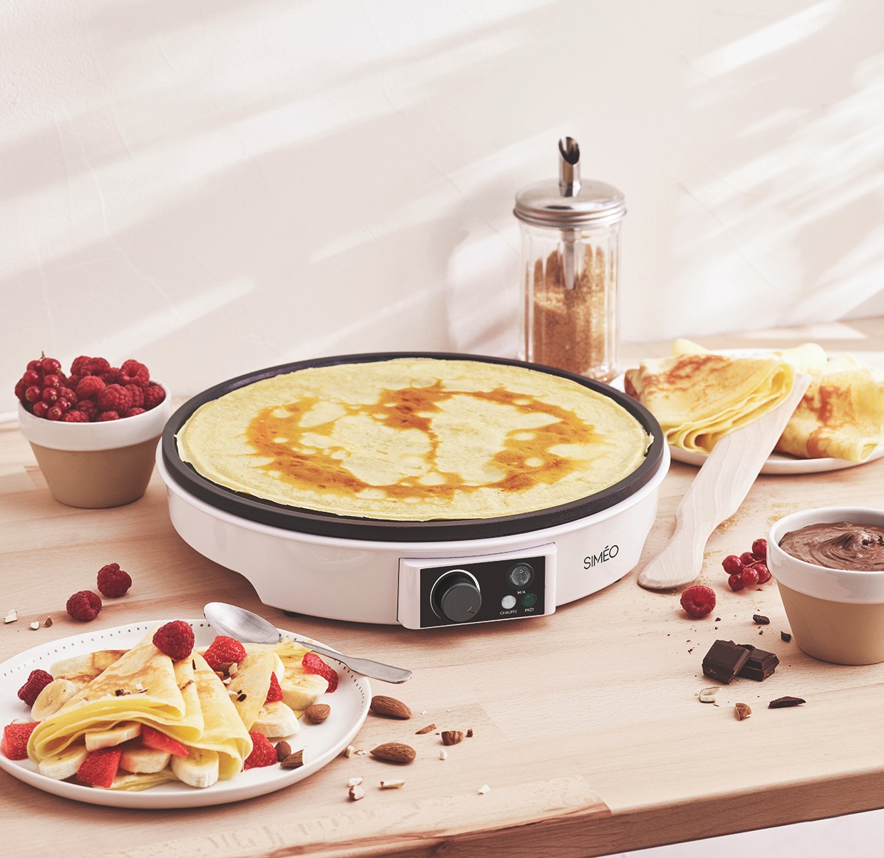 Crêpière SIMEO , 30cm, 1000W, Blanc - CRE245