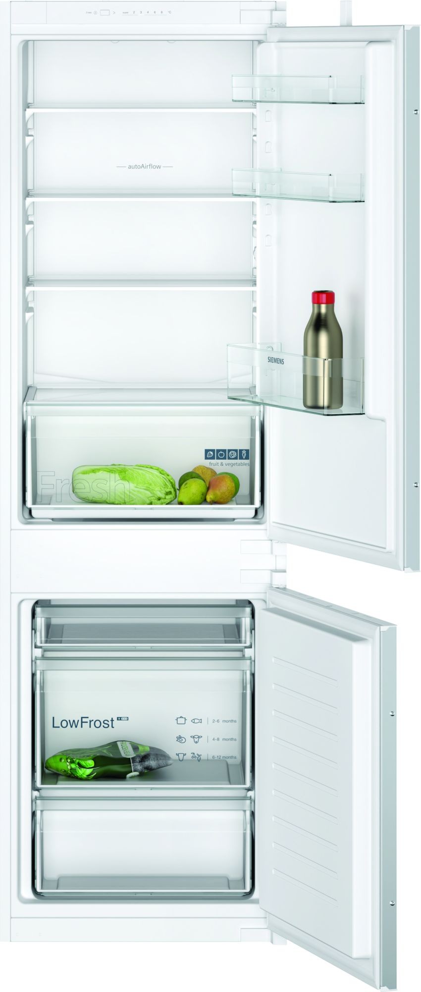 SIEMENS Réfrigérateur congélateur encastrable IQ100 LowFrost 267L KI86VNSF0 SIEMENS Réfrigérateur congélateur encastrable IQ100 LowFrost 267L KI86VNSF0