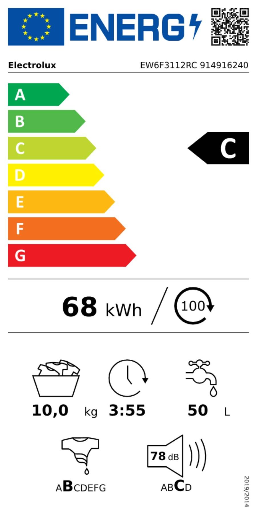 ELECTROLUX Lave linge Frontal PerfectCare 600 10 kg