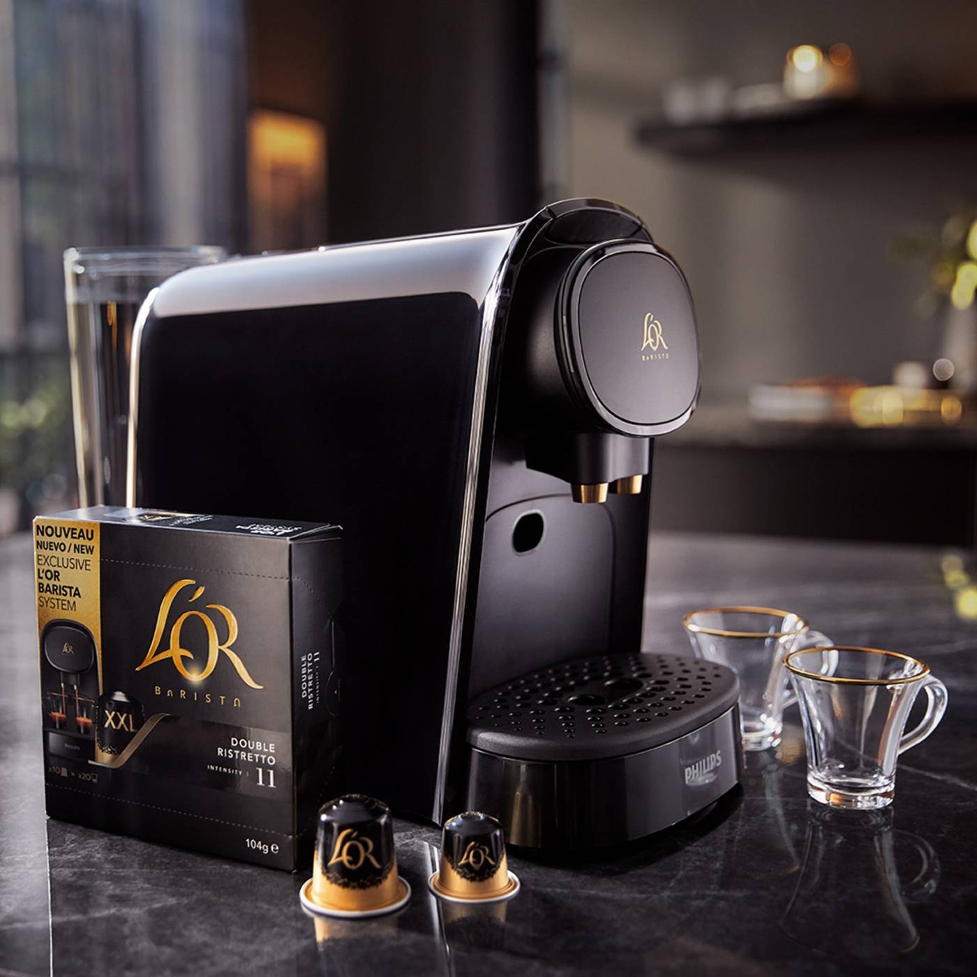 Expresso PHILIPS à capsules L'Or Barista Noir - LM8012/65 Expresso PHILIPS à capsules L'Or Barista Noir - LM8012/65