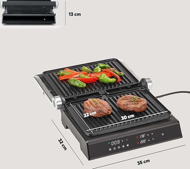 Grill viandes SEVERIN 30x22cm Céramique Noir - KG2399
