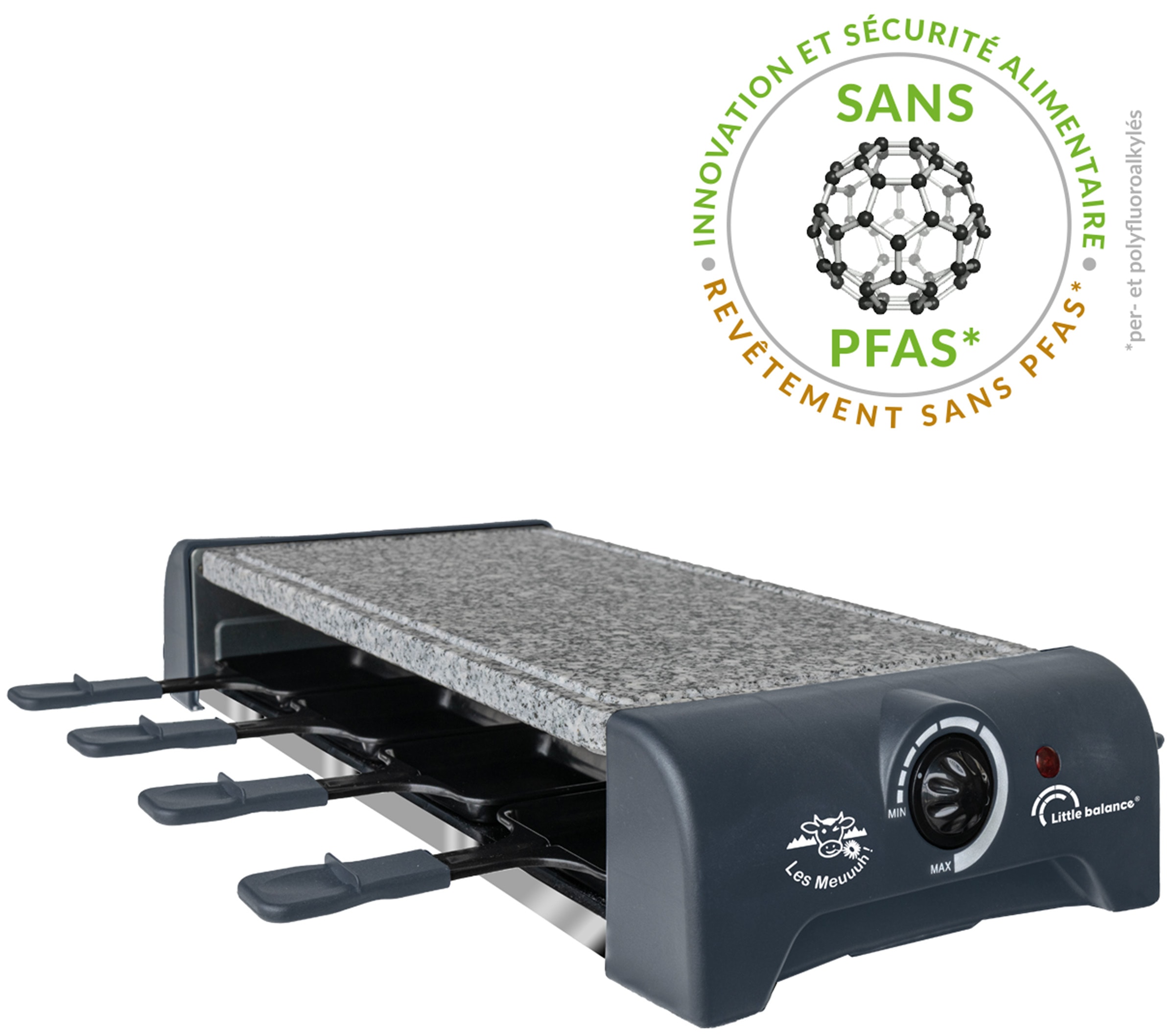 Raclette Multifonction LITTLE BALANCE 8 personnes 1300W Gris - 8751