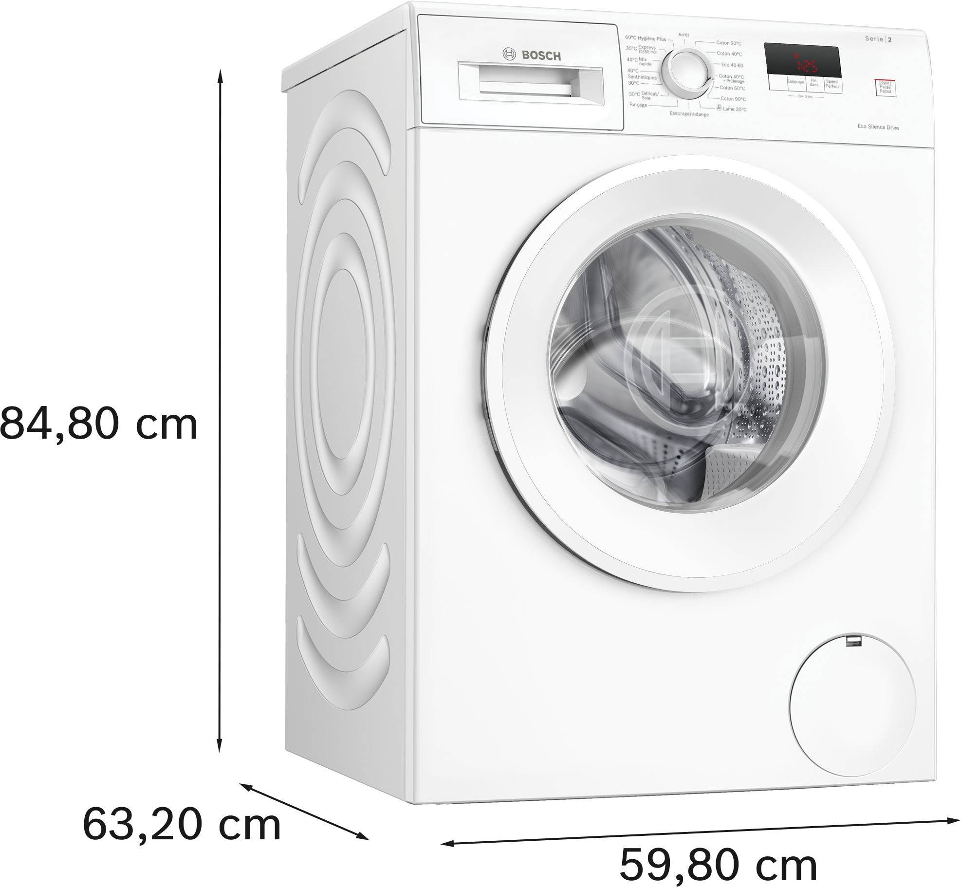 BOSCH Lave linge Frontal 7kg Blanc - WGE02201FR