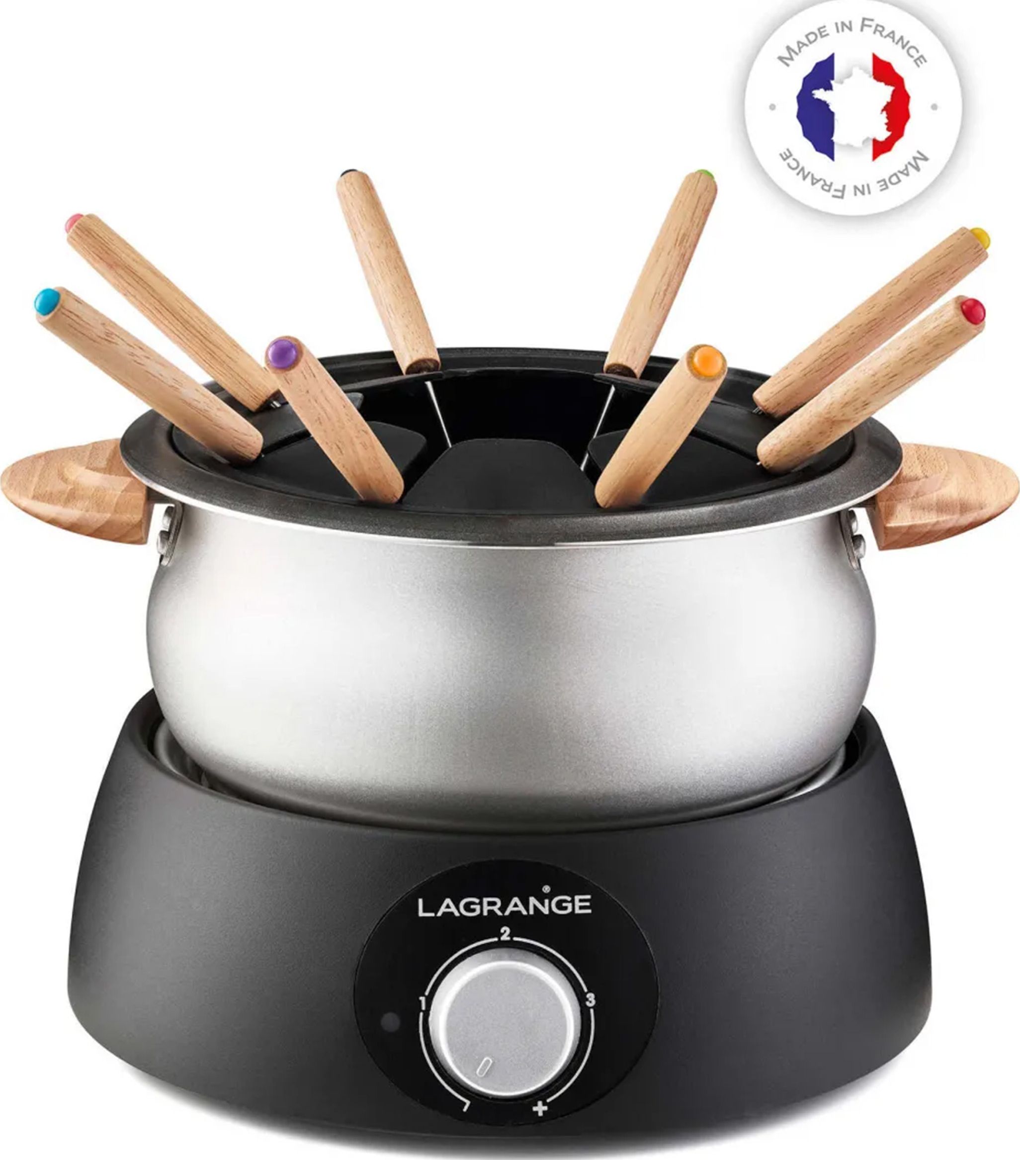 Duo Fondue + Wok LAGRANGE 8 personnes 900W Noir - 349019