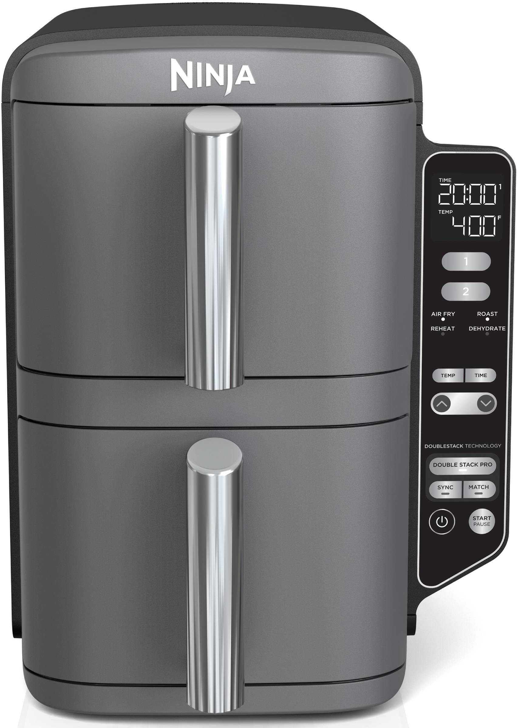 Friteuse à air chaud NINJA Dualzone 9.5L 2470W Tiroirs superposés SL400EU