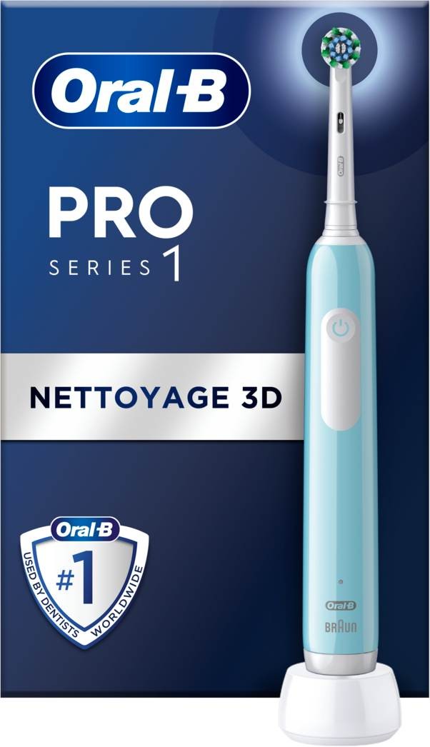Brosse à dent électrique ORAL B Oral-B Pro 1 Bleue Cross Action + 1 brossette - CROSSACTIONBLEUE