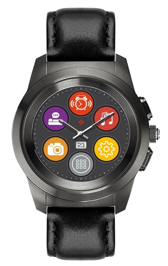 MYKRONOZ Montre connectée ZeTime Premium Petite Titanium cuir
