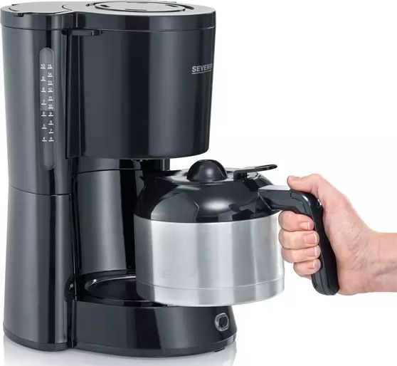 Cafetière SEVERIN Isotherme 1000W 1L 8 tasses Inox Noir - KA4835