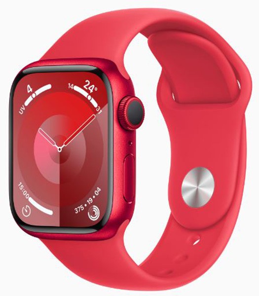 APPLE Montre connectée Watch Série 9 GPS + Cellular 41mm Aluminium rouge - WATCH9-MRY63QF