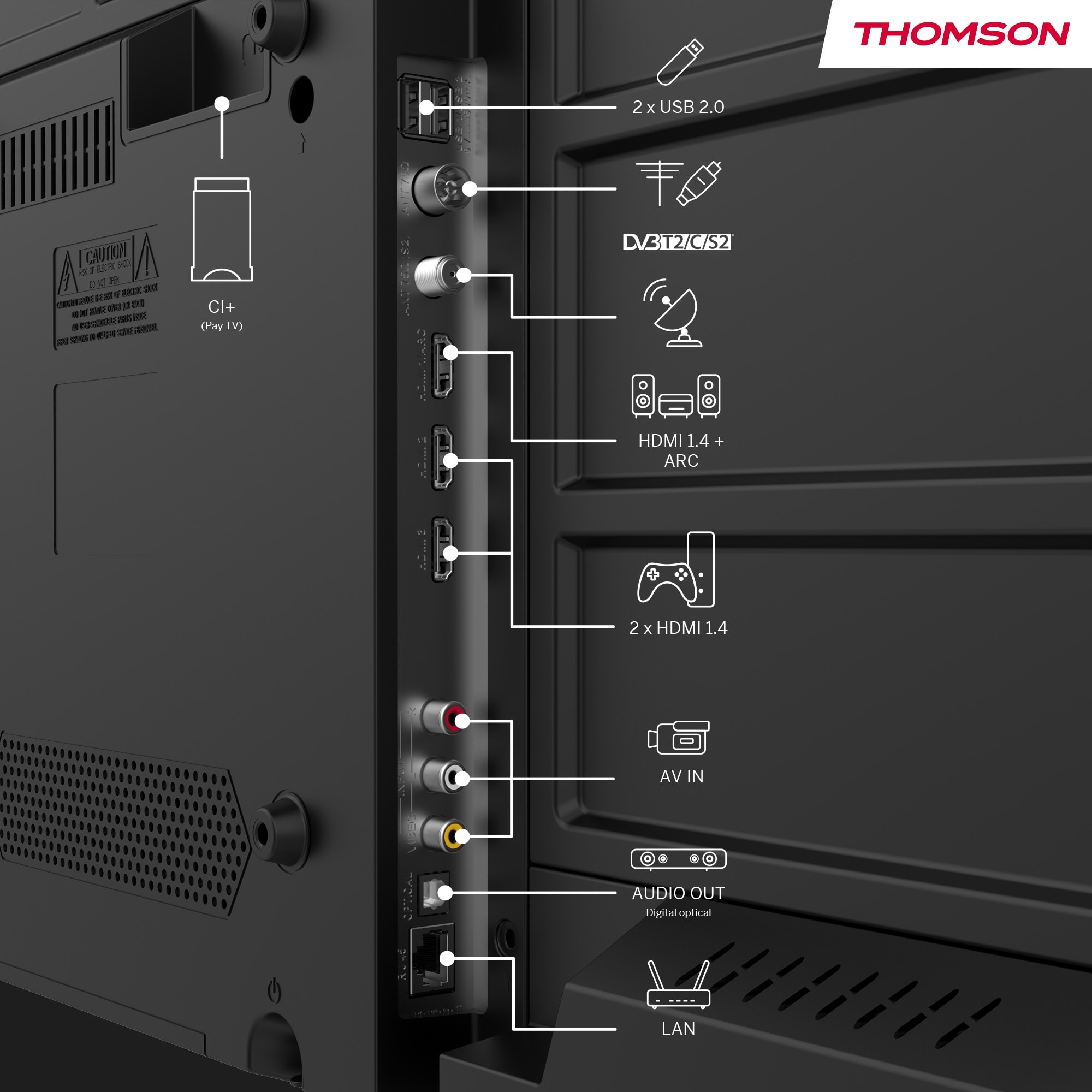 TV LED Full HD 81 cm THOMSON - 32FG2S14 TV LED Full HD 81 cm THOMSON - 32FG2S14