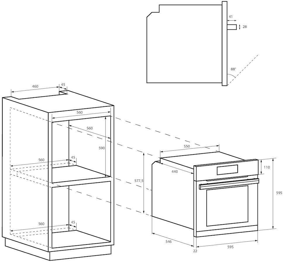 Four encastrable émail lisse CANDY chaleur tournante 65L Inox - FIDCX605 Four encastrable émail lisse CANDY chaleur tournante 65L Inox - FIDCX605