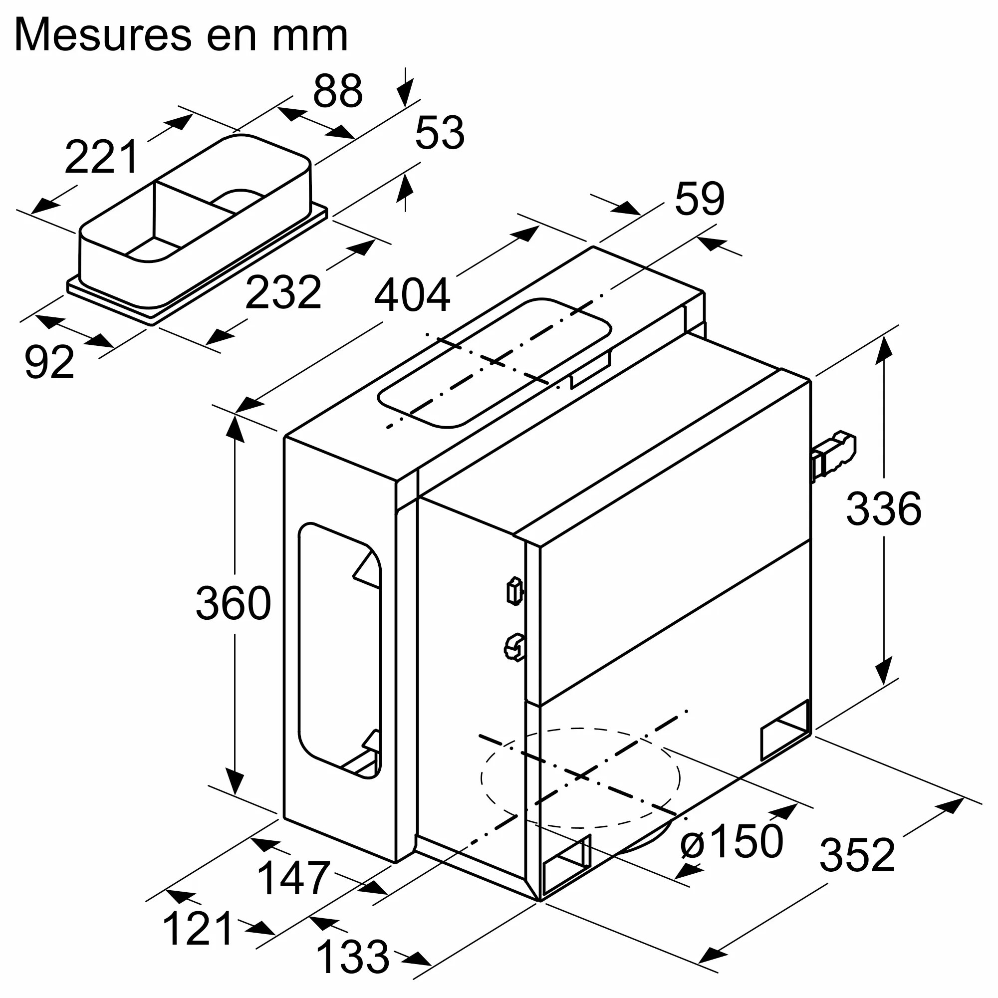 Kit d'installation hotte NEFF - Z92WWM11 Kit d'installation hotte NEFF - Z92WWM11