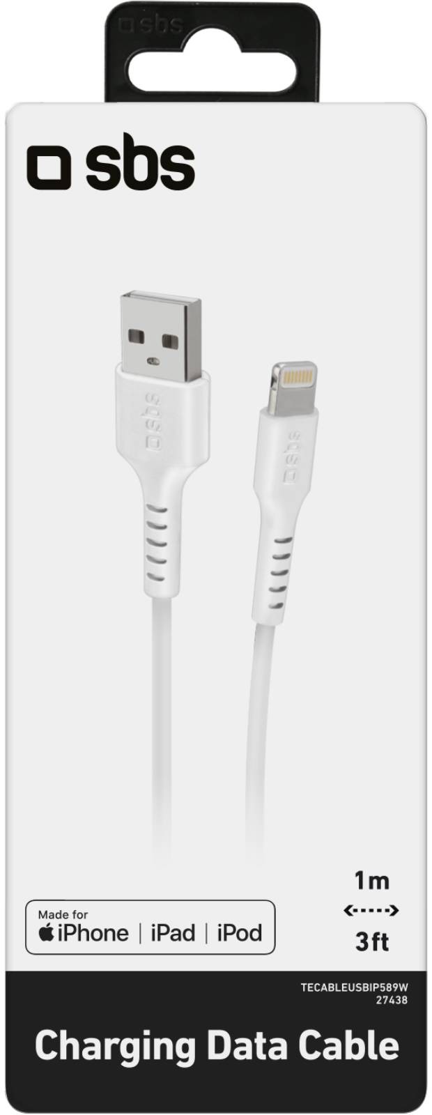 SBS Câble USB  - CABLEUSB-LIGHTNINGBL
