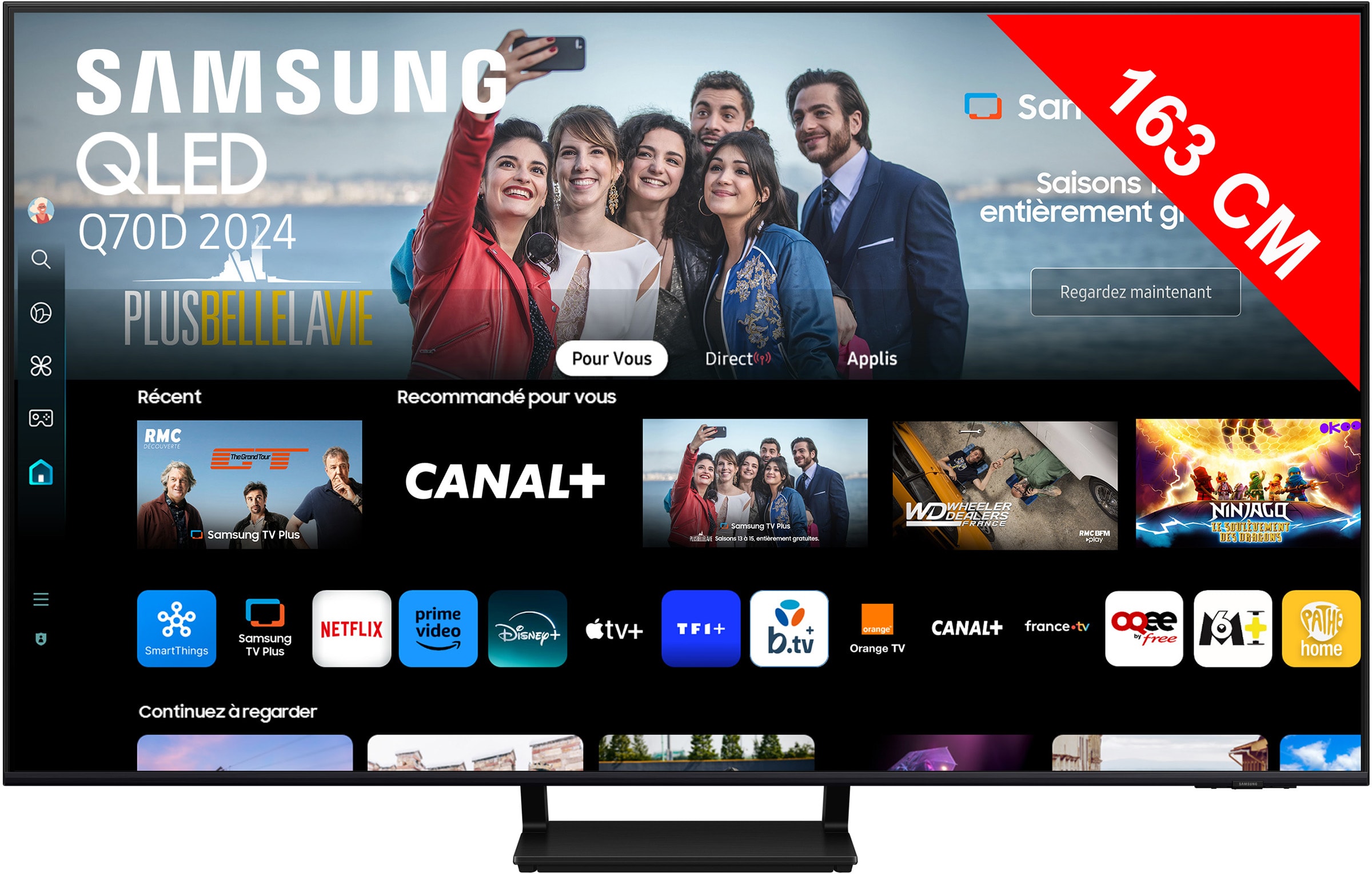 TV QLED 4K 163 cm SAMSUNG Q70D, Smart TV, 100Hz, 65" - TQ65Q70D TV QLED 4K 163 cm SAMSUNG Q70D, Smart TV, 100Hz, 65" - TQ65Q70D
