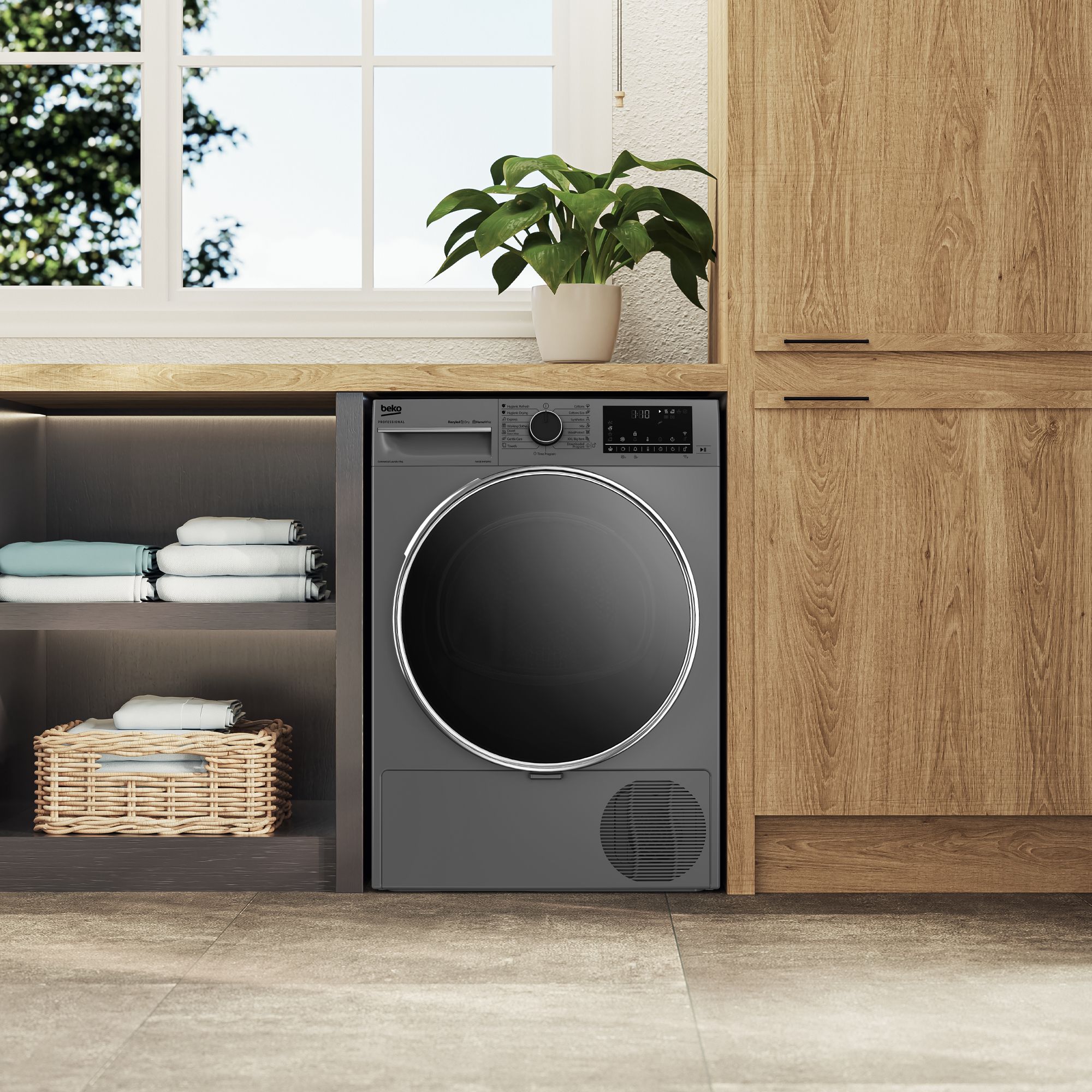 Sèche linge semi pro BEKO PROFESSIONAL 9kg Pompe à chaleur Connecté Gris - AWZB9HPS/PRO