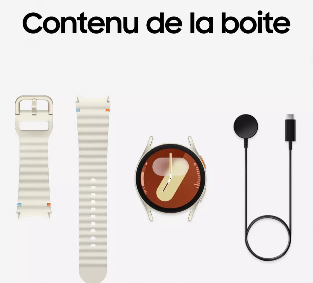 Montre connectée GPS SAMSUNG Galaxy Watch7 40mm Bluetooth Crème - GALAXY-WATCH7-40-CRE