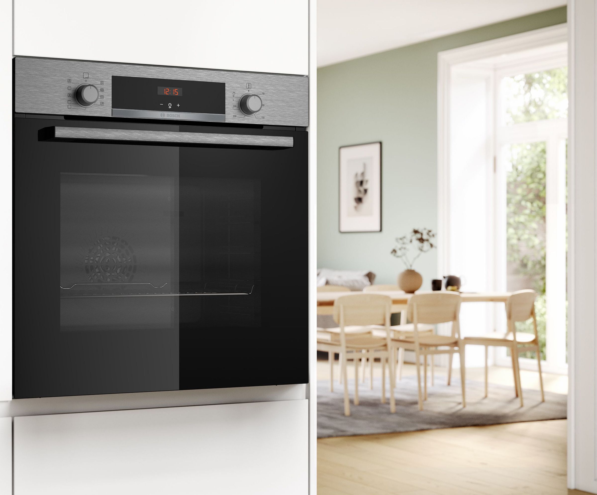 Four encastrable EcoClean BOSCH Chaleur tournante 71L Inox - HBA534BS3