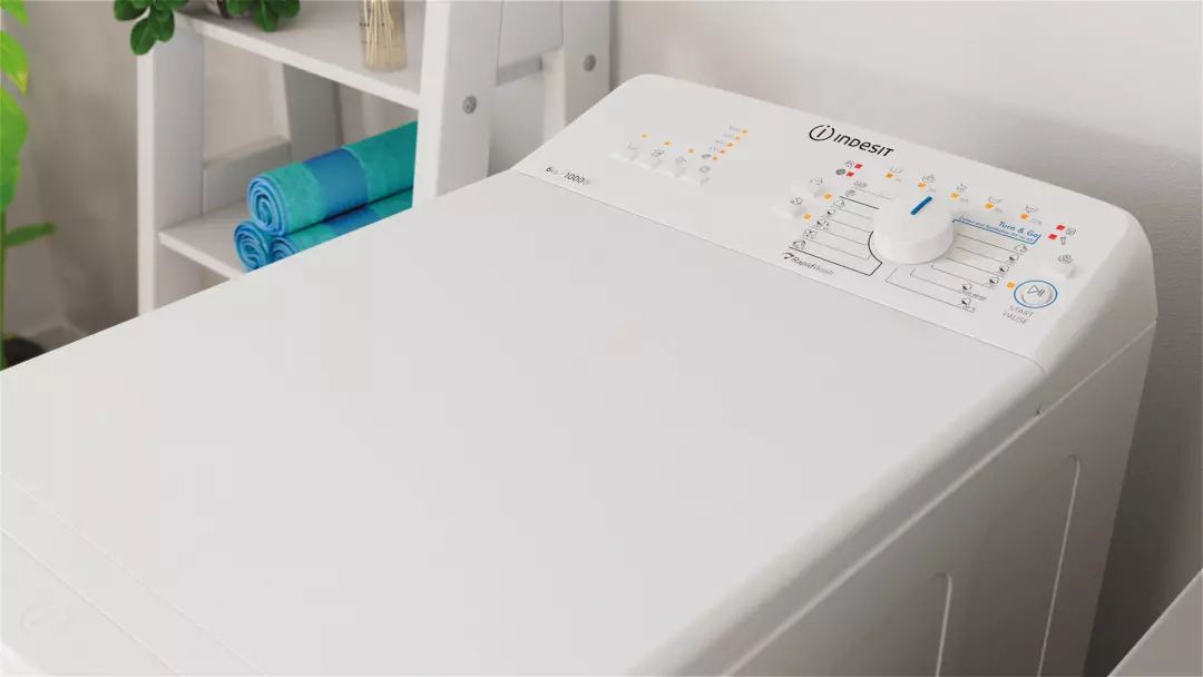 Lave linge Top INDESIT 6kg 1000trs/min Blanc - BTWL60400EUN