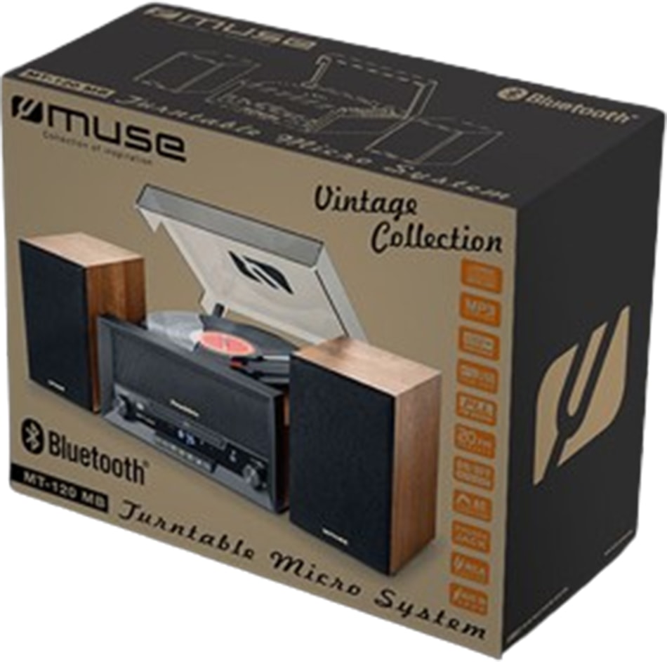 Platine vinyle USB MUSE 2x20W - MT-120MB