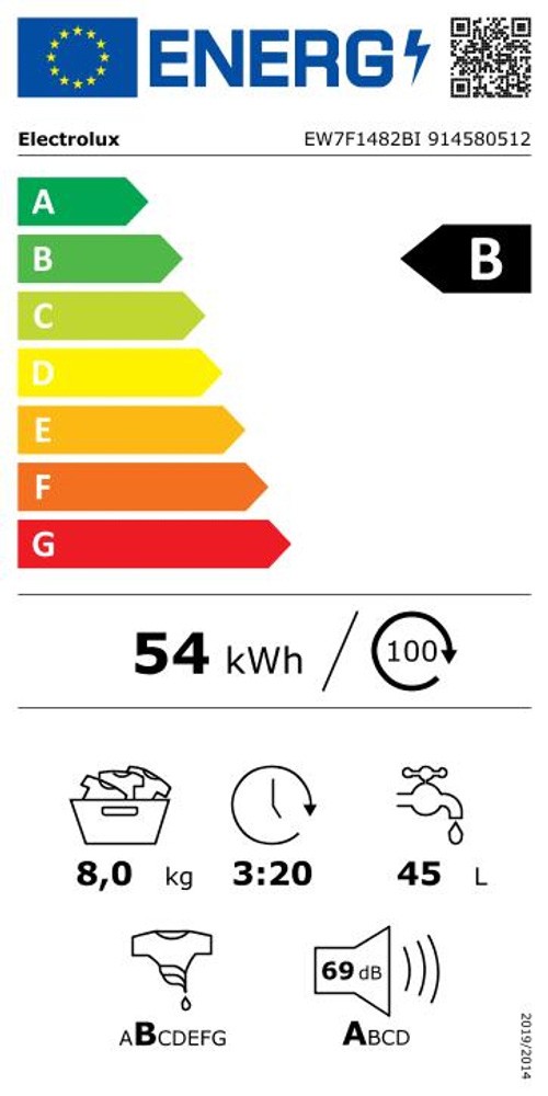 Lave linge encastrable ELECTROLUX - EW7F1482BI Lave linge encastrable ELECTROLUX - EW7F1482BI