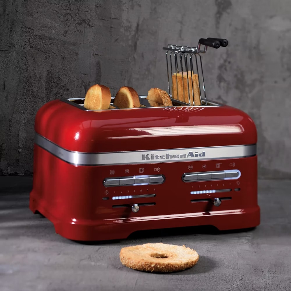 Grille pain KITCHENAID Artisan, 4 fentes, 2500w, Rouge - 5KMT4205ECA